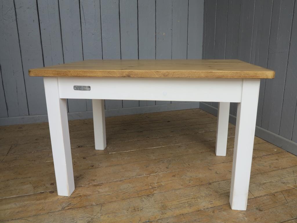 Square Leged Plank Top Kitchen Farmhouse Table - D1022