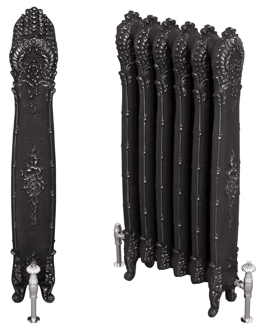 New Carron Antoinette 985mm Tall Cast Iron Radiator 6 Sections Long - Ant985/6hl