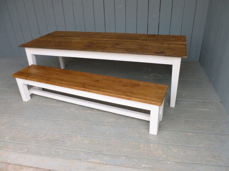 Traditional Farmhouse Table and Bench - 6382/6383