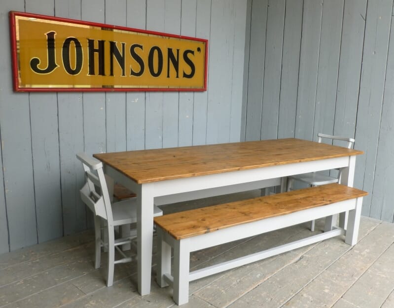 Farmhouse Table and Bench - D1098