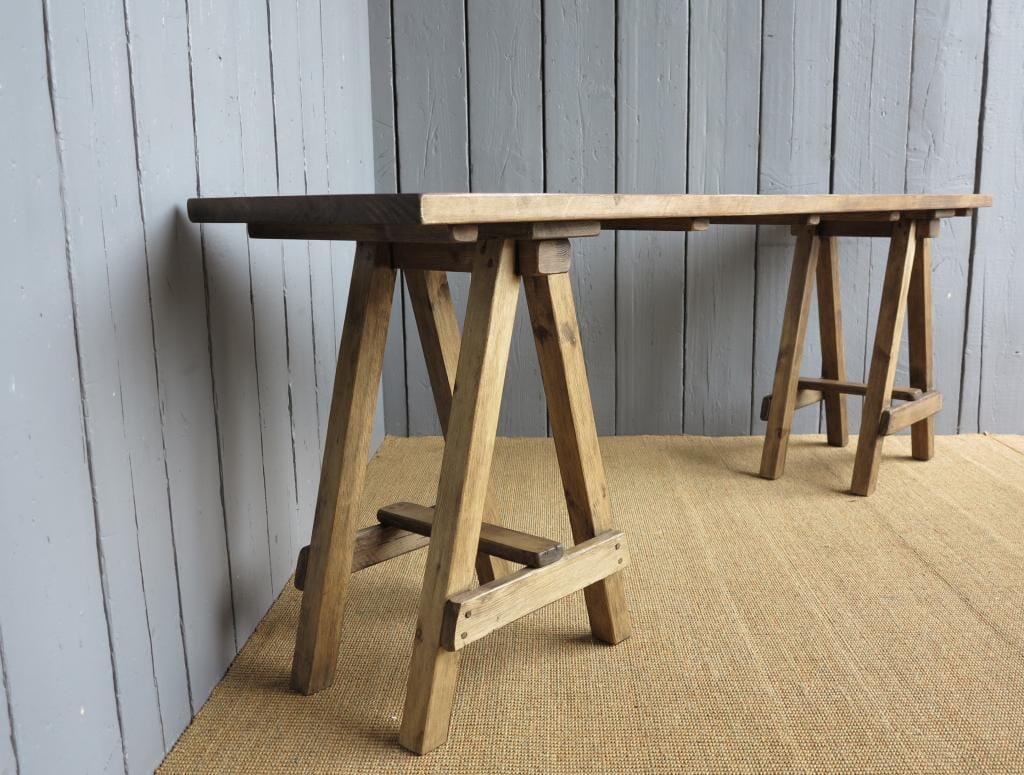 Plank Top Trestle or A Frame Tables - D1090