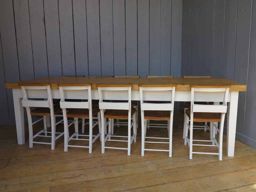 Large Thick Plank Top Tables Made At UKAA