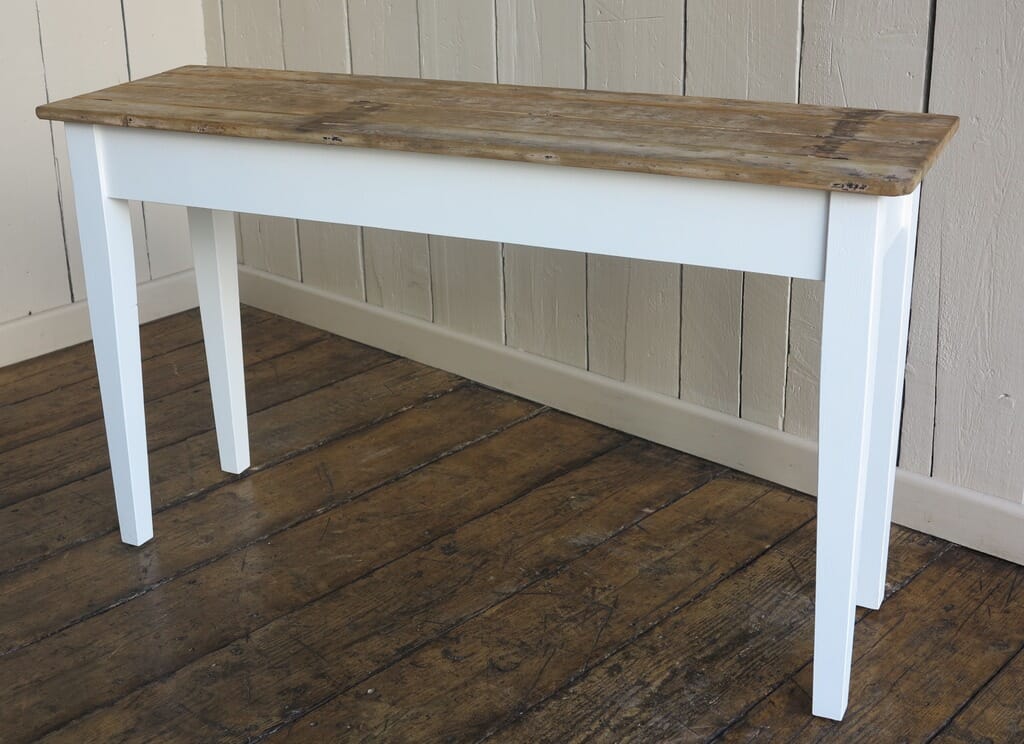 Reclaimed Pine Painted Narrow Hall Table - 8210