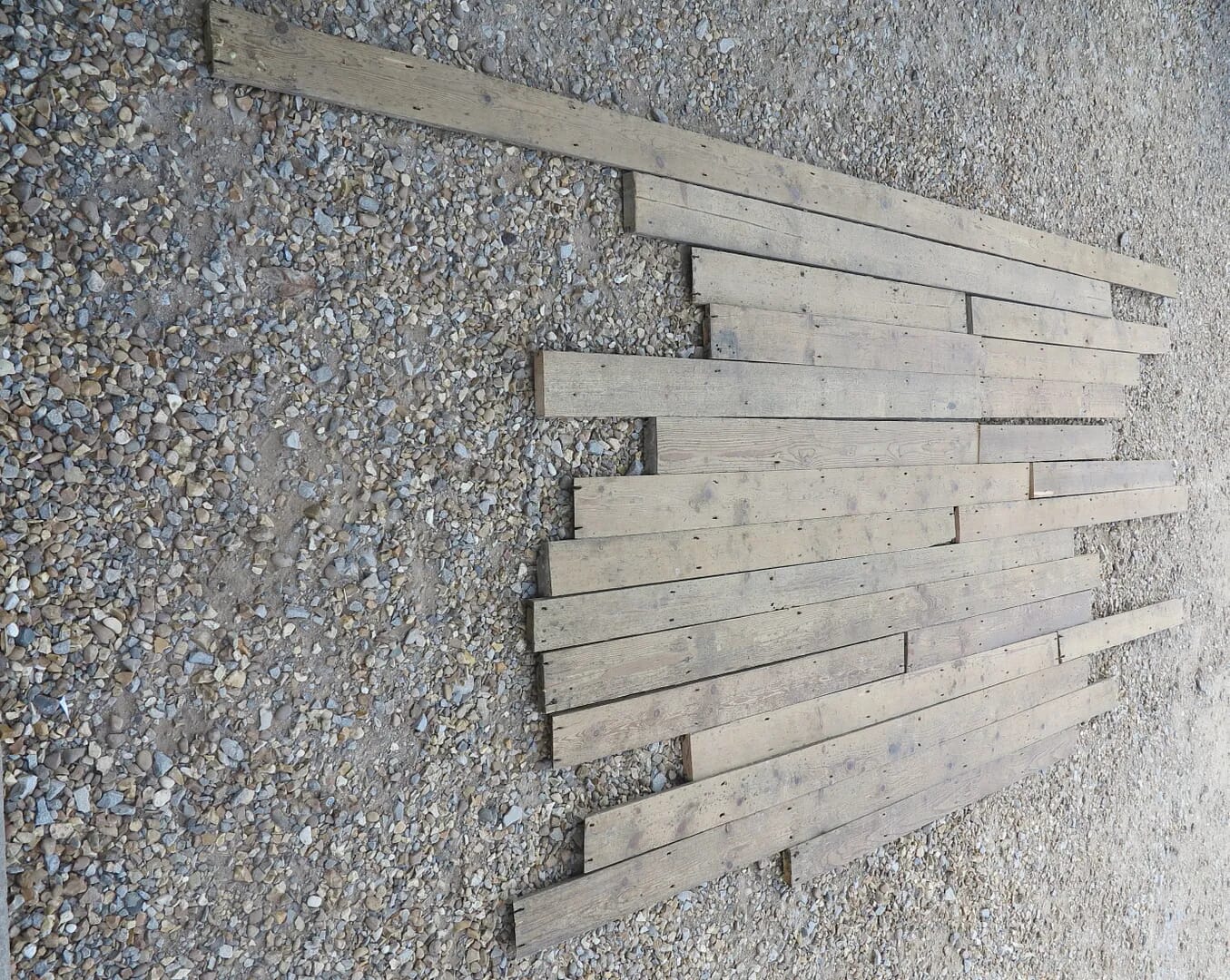 Job Lot of Over 4 Sq Yards Of Pitch Pine Floorboards - 8221