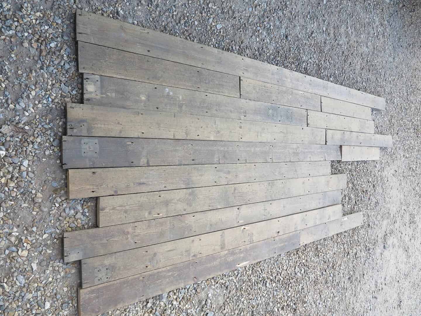 Job Lot of Antique Square Edge Pitch Pine Floorboards