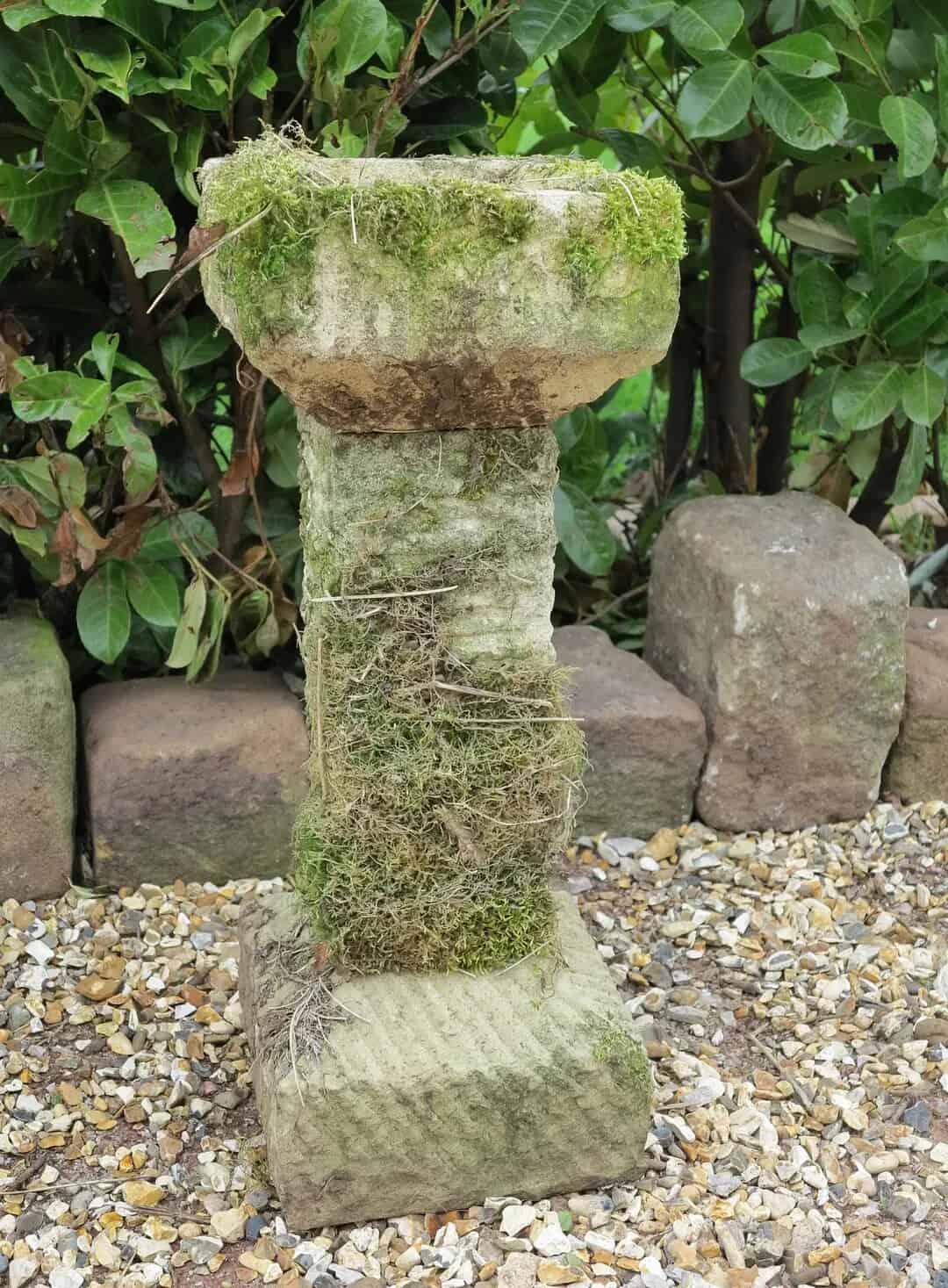Solid Cotswold Stone Hand Carved Garden Bird Bath