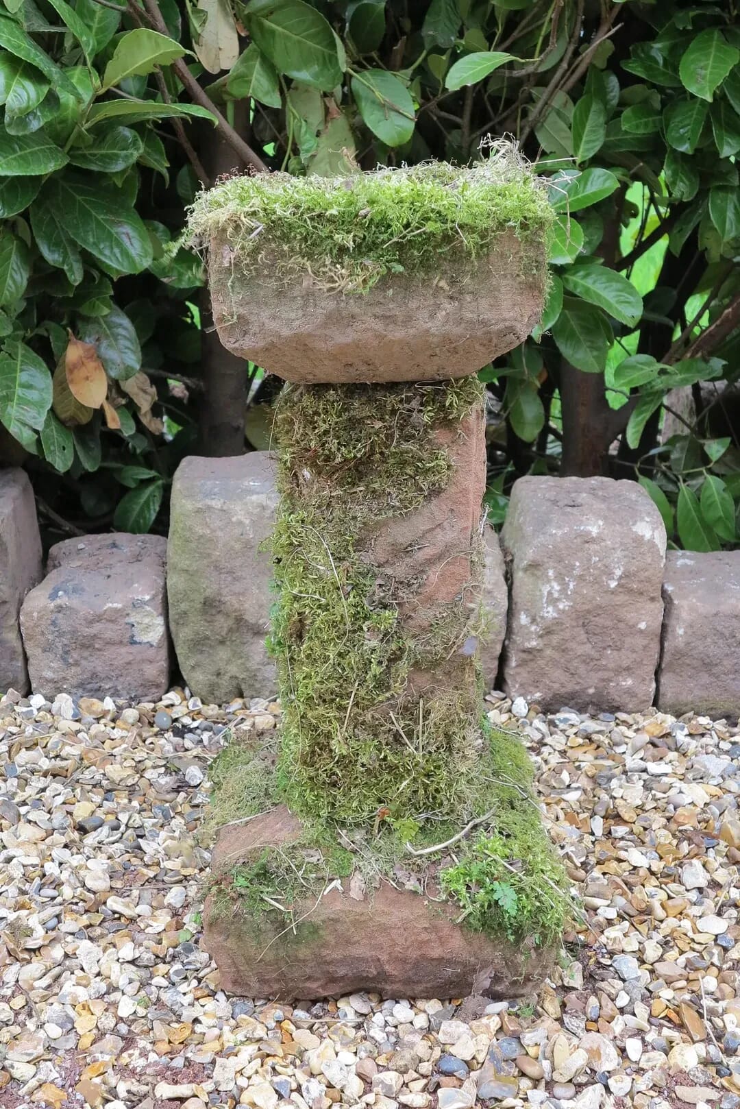 Sandstone Hand Carved Garden Bird Bath - 5184