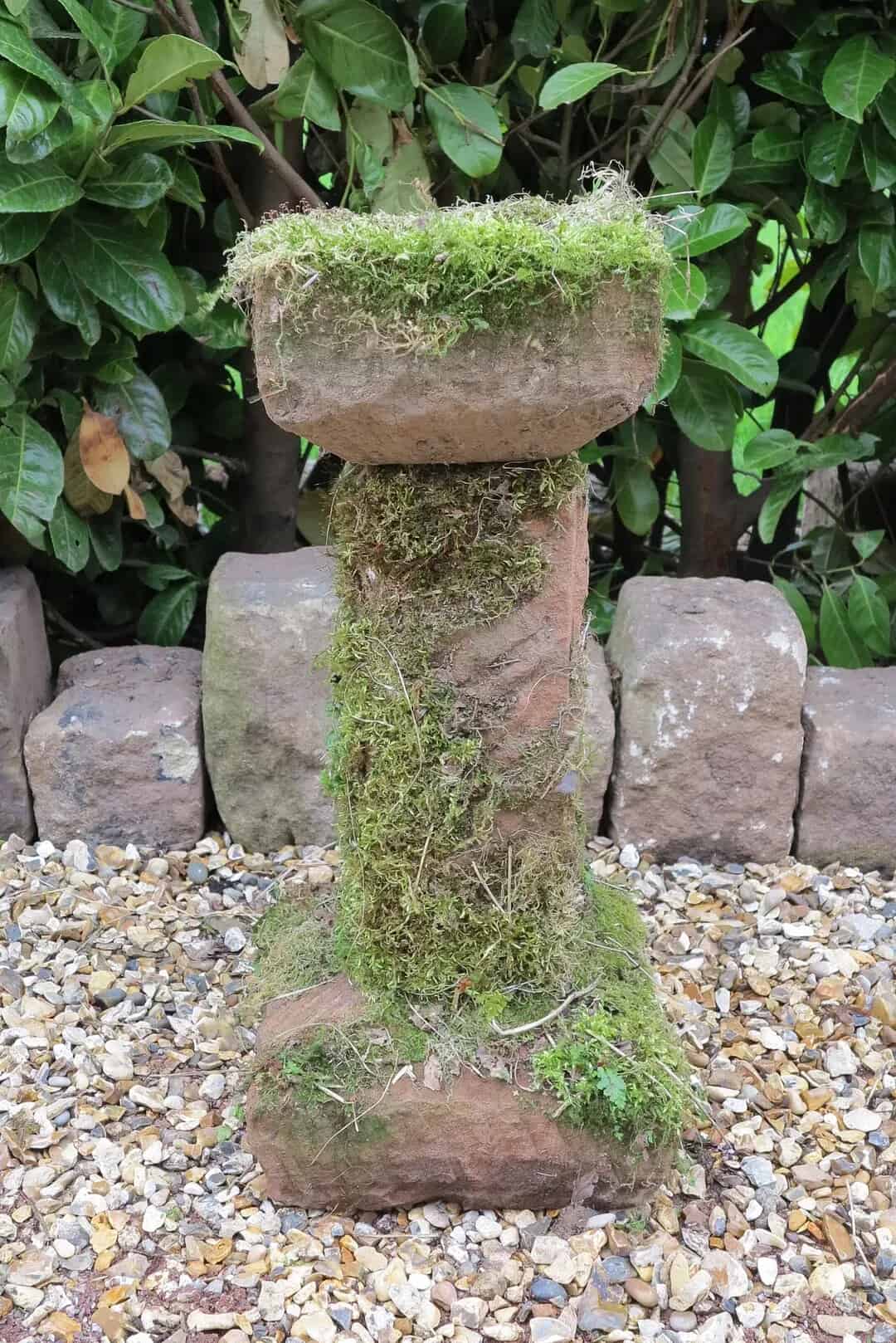 Sandstone Hand Carved Garden Bird Bath