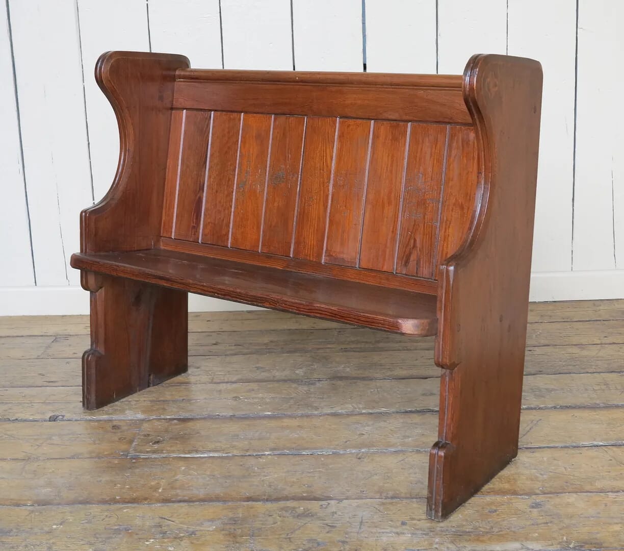 Reclaimed Antique Pitch Pine Church Chapel Pew - 8229C