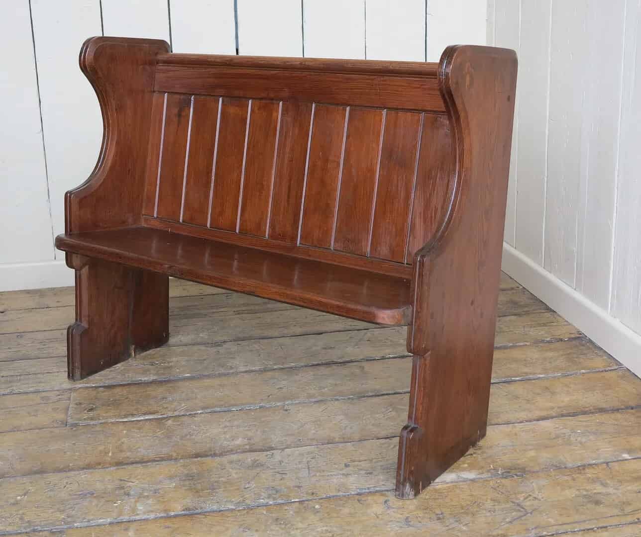 Reclaimed Solid Pitch Pine Church Chapel Pew