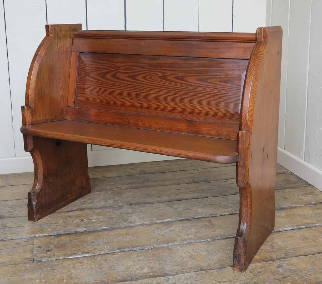 Antique Reclaimed Pitch Pine Church Chapel Pew