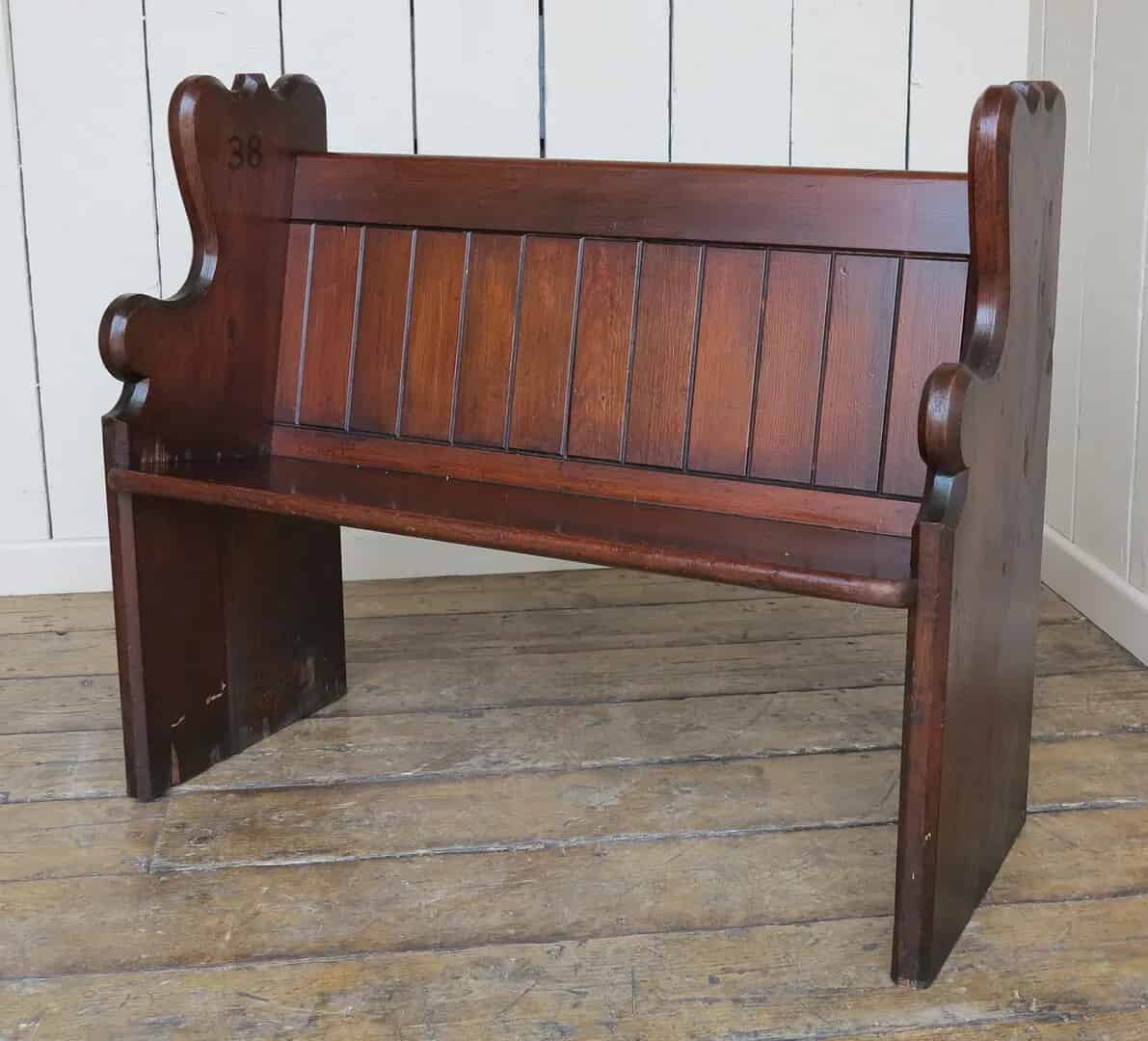 Pitch Pine Antique Salvaged Church Pew