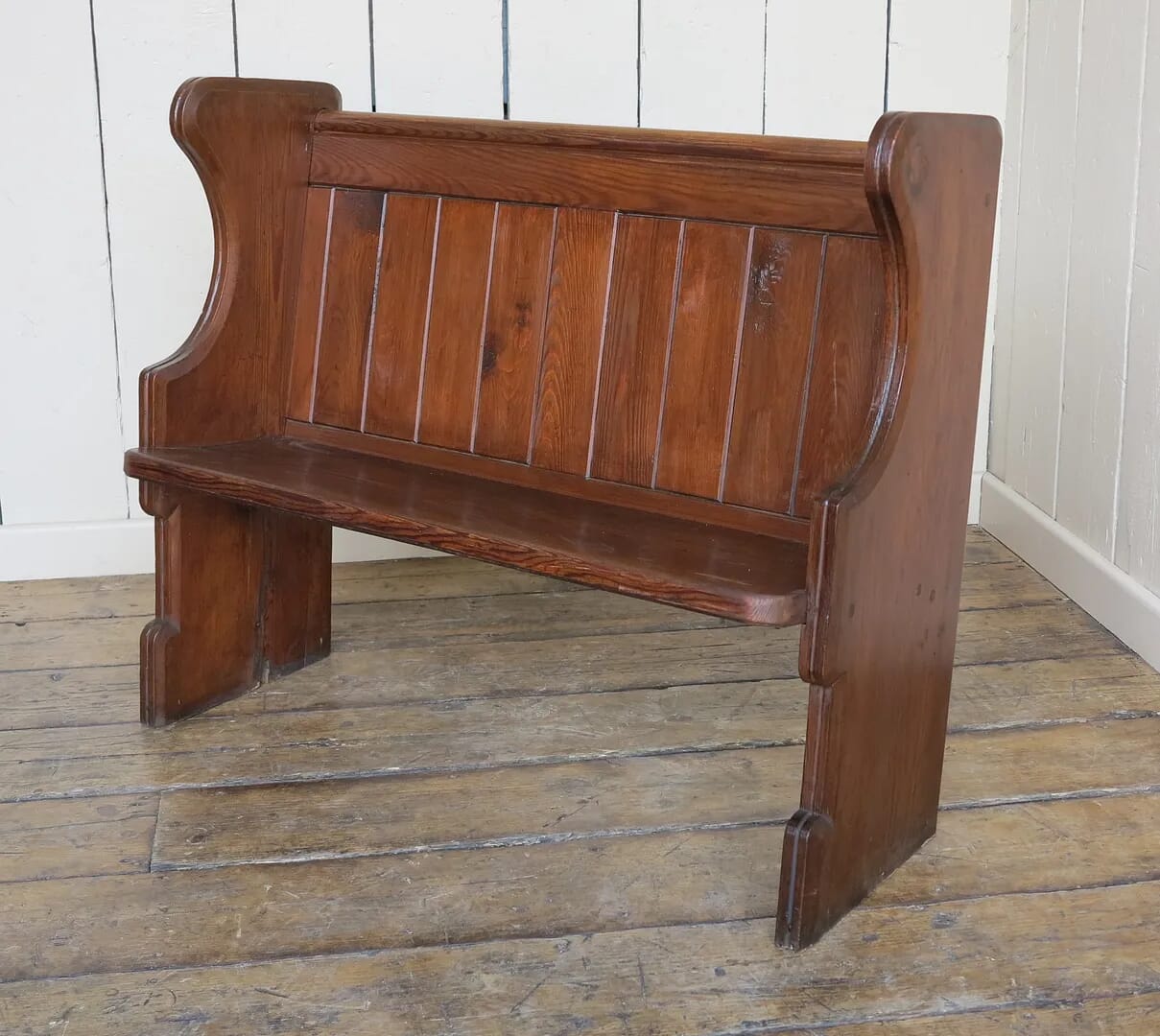 Solid Pitch Pine Antique Reclaimed Church/Chapel Pew - 8229K