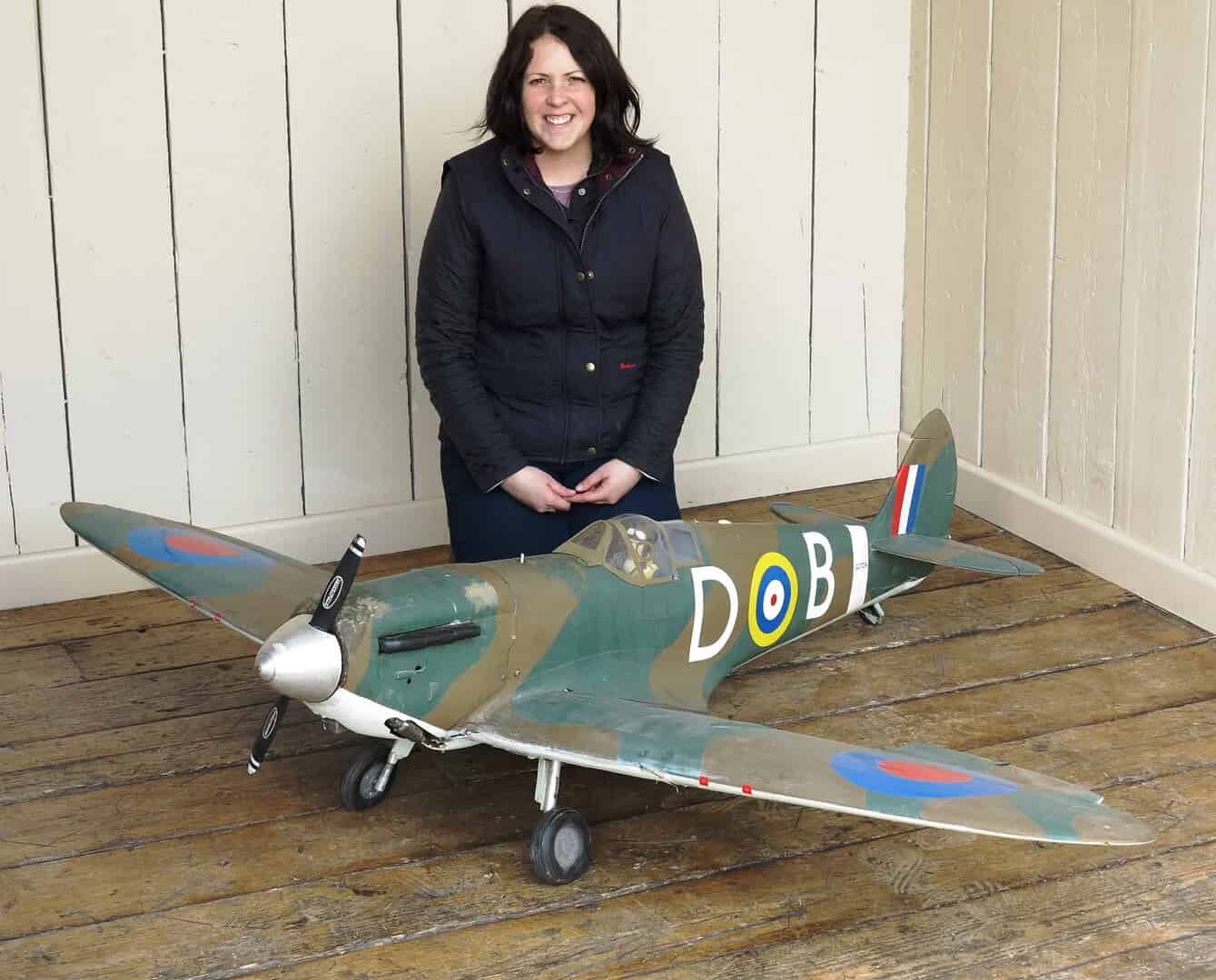 Large Scale Flying British Model Spitfire Plane