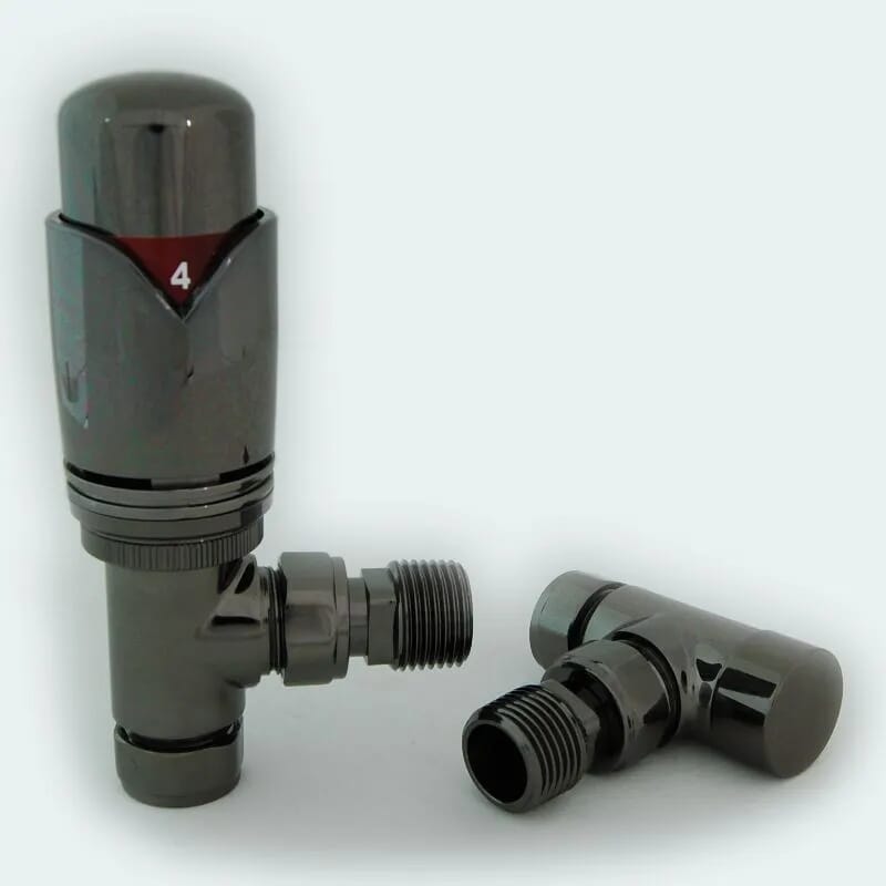 Realm Black Nickel Radiator Valves - Realmbn
