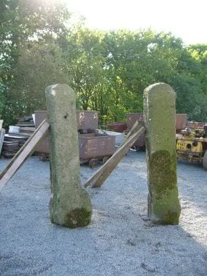 Pair of Stone Gate Posts - 2247