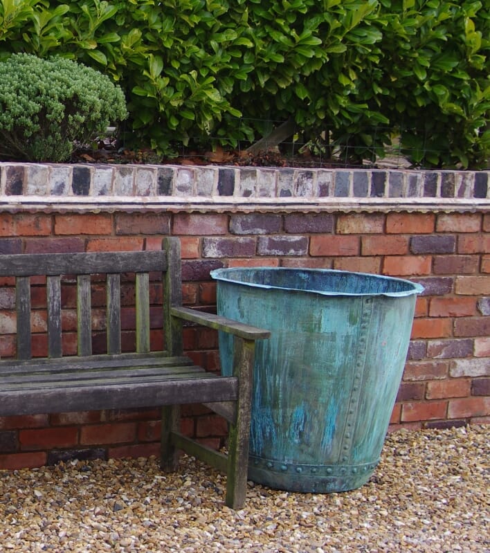 Traditional Handmade Copper Garden Planter/Log Box - 7614