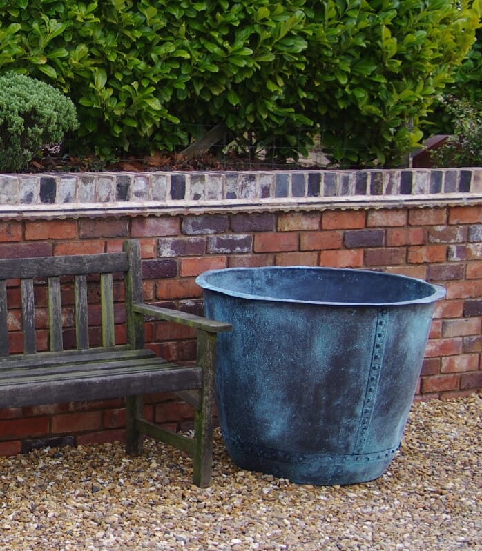 Handmade Copper Garden Planter/Log Box - 7613