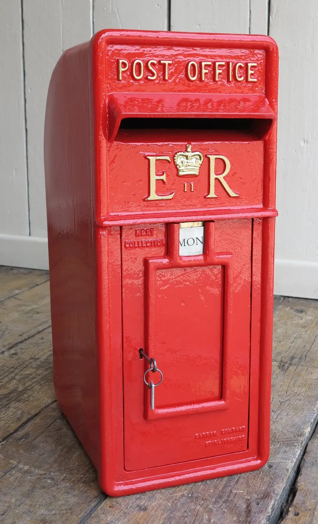 Original Cast Iron Ex Royal Mail Pole Mounted Post Box - 8189