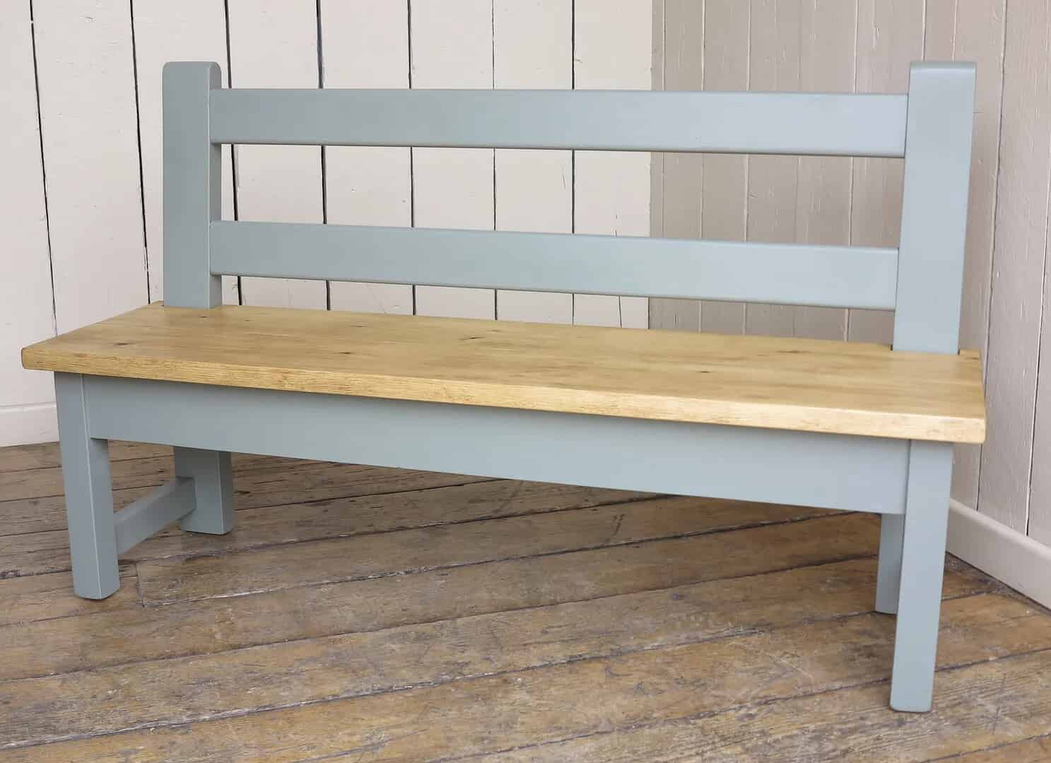 Bespoke Pine Benches With Backs Made At UKAA