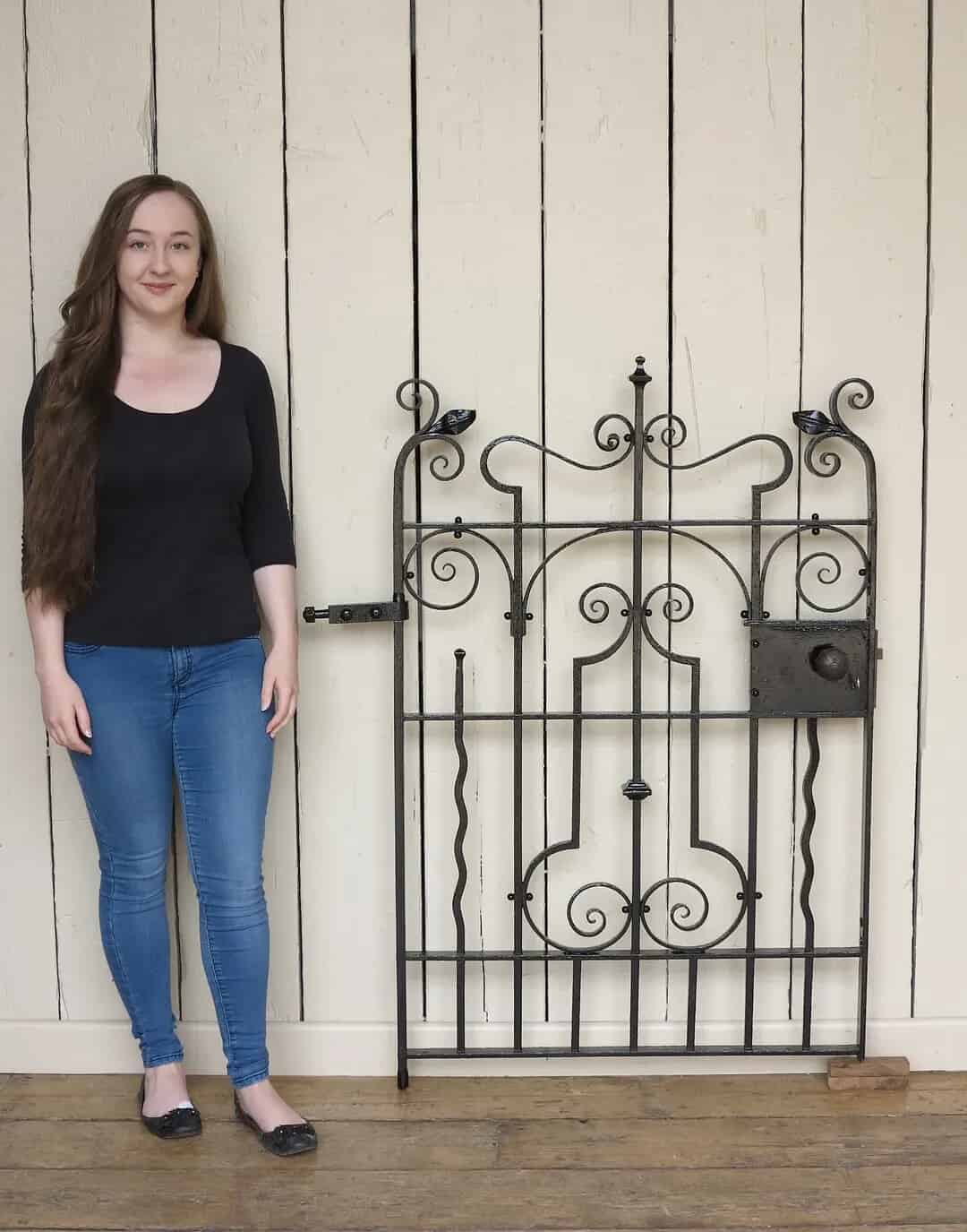 Wrought Iron Victorian Pedestrian Gate with Working Lock