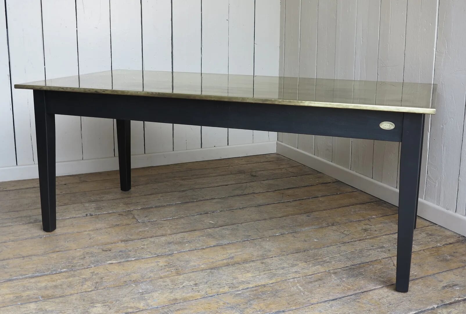 Antique Brass Top Kitchen and Dining Table - D1225