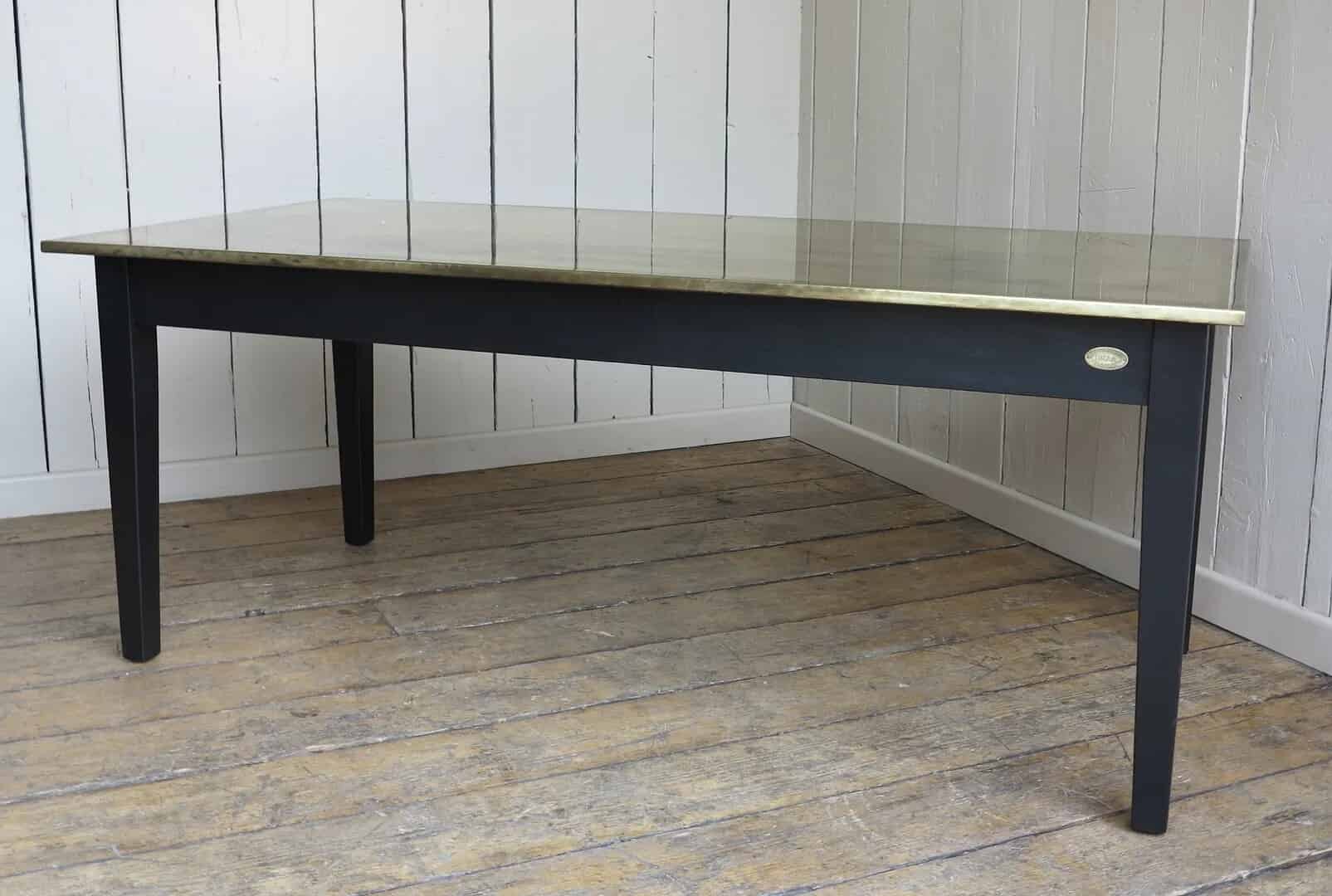 Antique Brass Top Kitchen and Dining Table