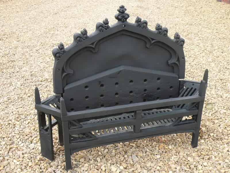 Original Victorian Gothic Huge Firebasket Circa - 1870