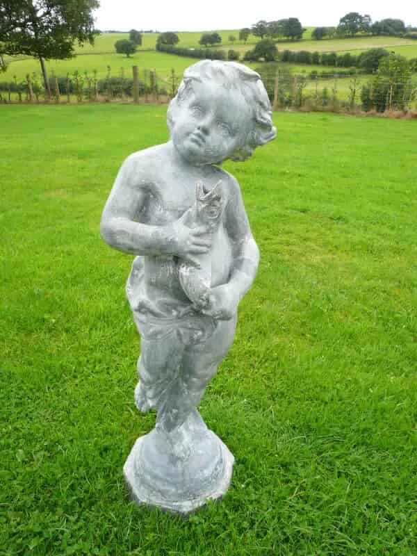 Durenne’s Fish Boy  - Antique Lead Fountain