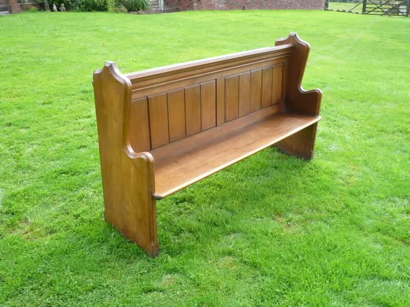 Original Antique Oak Choir Pew - 65 1/2" Long - 3470