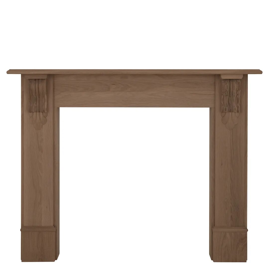 Carron Edinburgh Corbel Unwaxed Solid Oak Fire Surround - SMC172