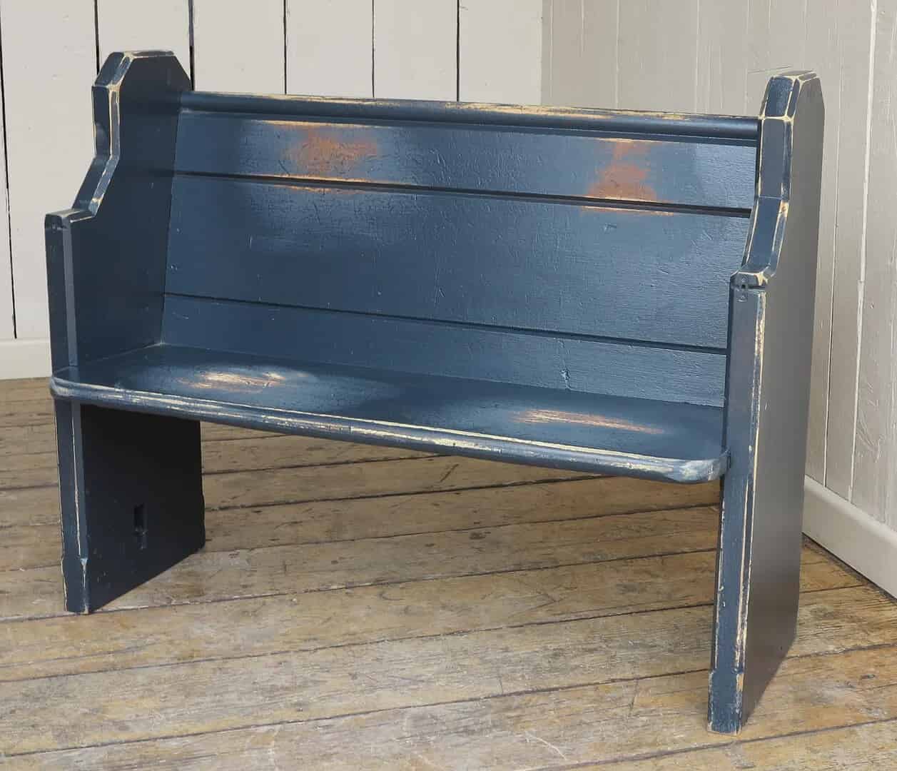 Reclaimed Pitch Pine Painted Antique Church/Chapel Pew