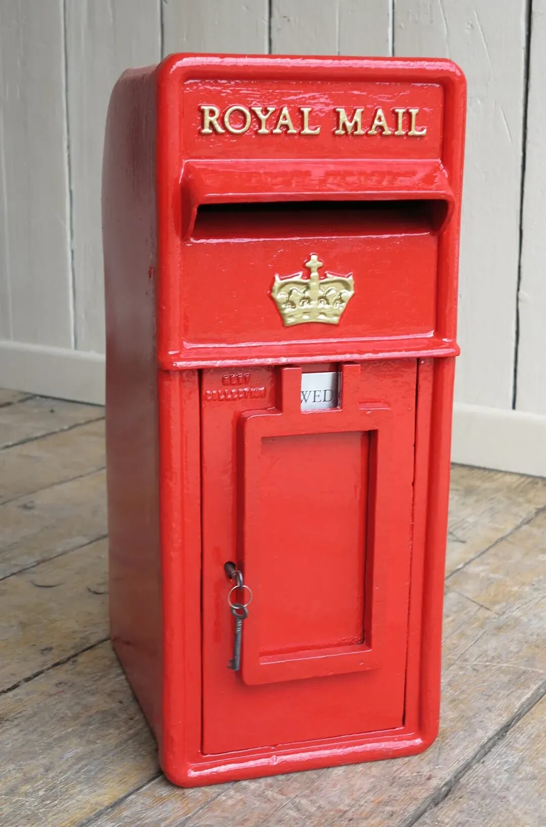 Cast Iron Red Royal Mail Pole Mounted Post Box - 8944