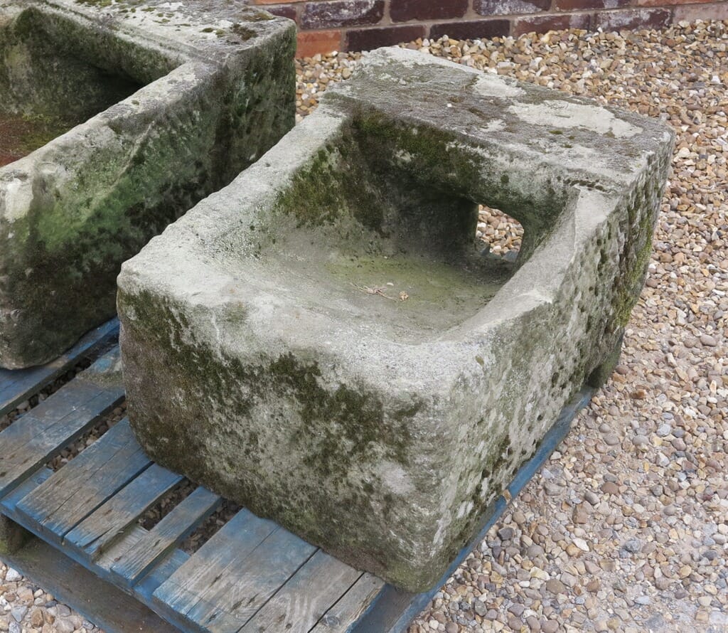Hand Carved Antique Stone Rainwater Hopper or Gulley  - 8288