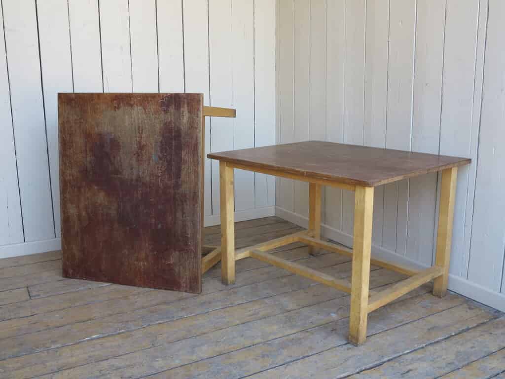 Reclaimed Old School Science Laboratory Wooden Tables