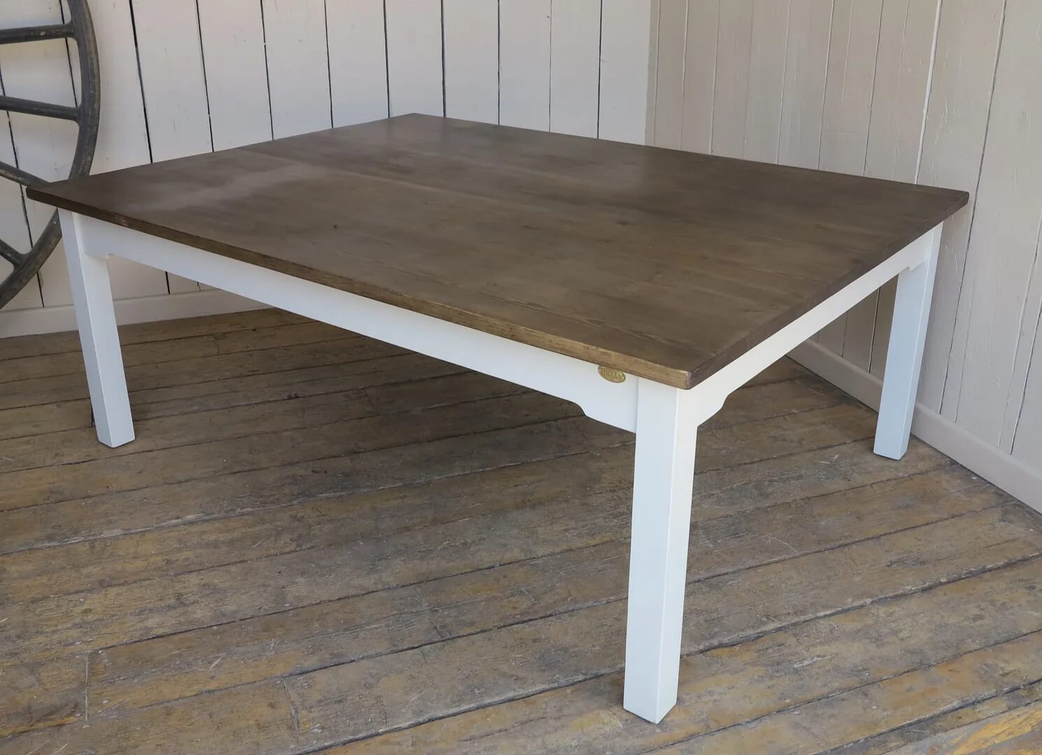 Large Wooden Plank Top Kitchen Farmhouse Table - D1292