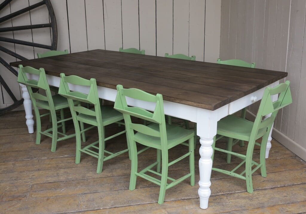 Plank Top Farmhouse Dining Table  - D1296