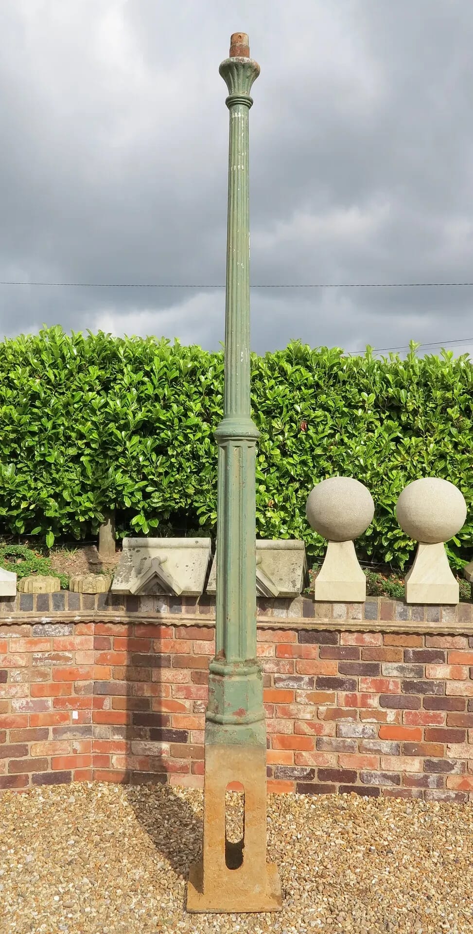 Reclaimed Antique Outdoor Cast Iron Garden Lamp Post - 8331B