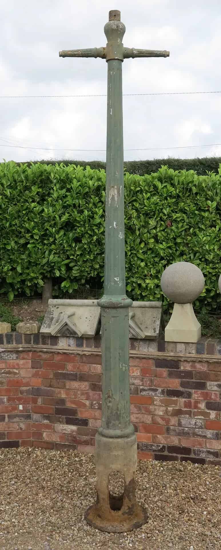 Reclaimed Outdoor Antique Cast Iron Lamp Post