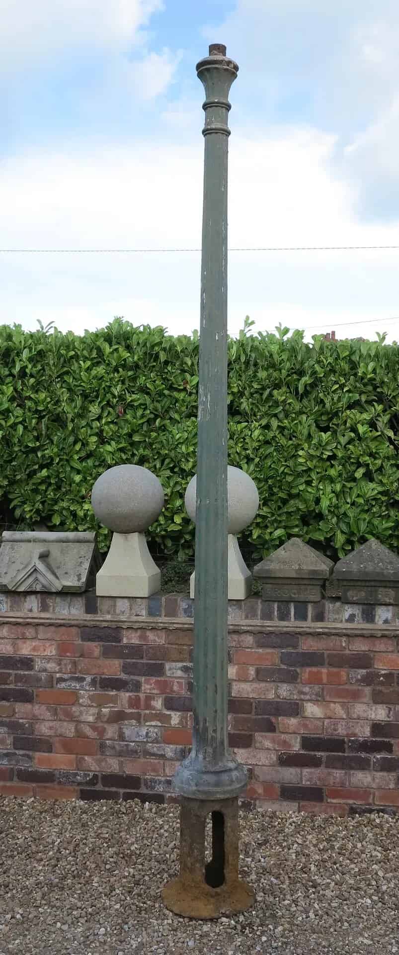 Outdoor Reclaimed Antique Cast Iron Lamp Post