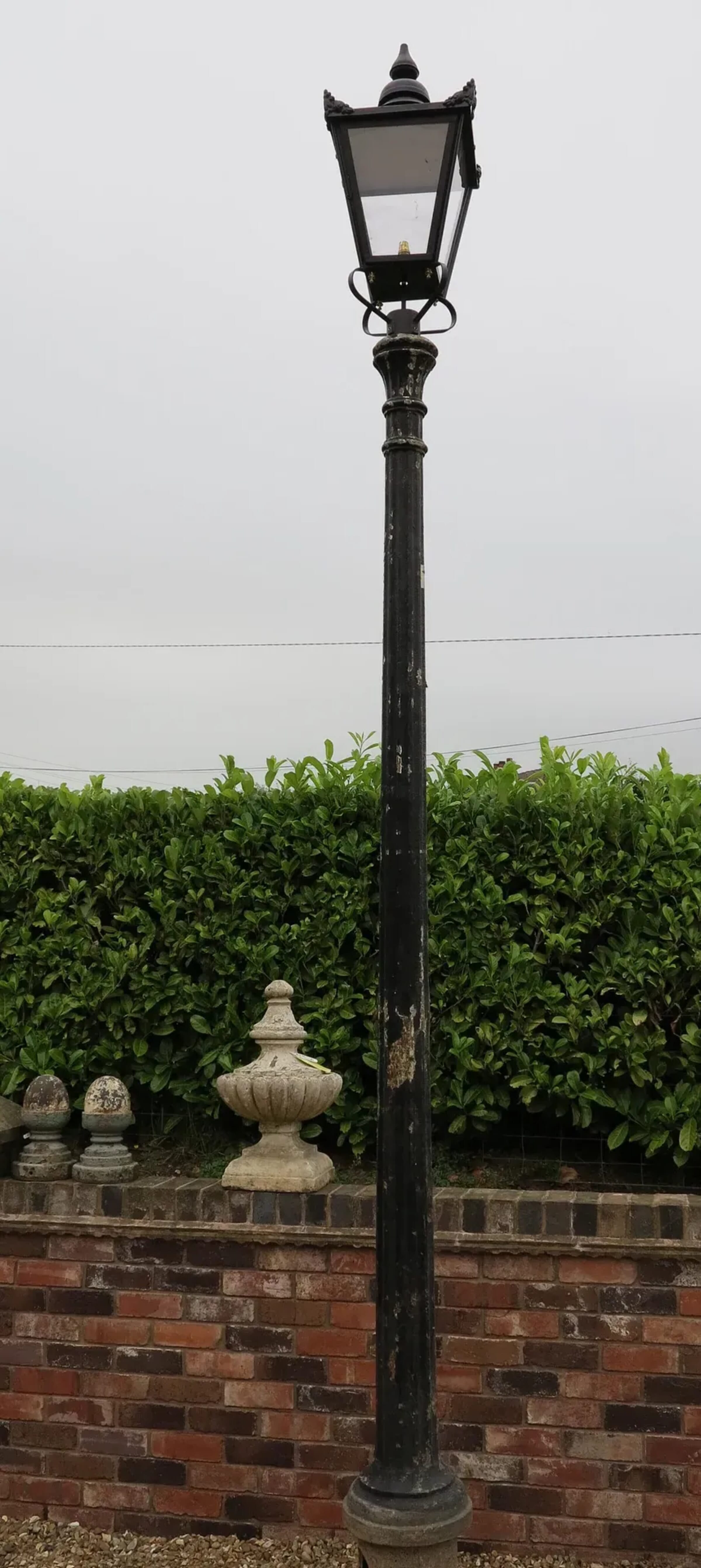 Antique Reclaimed Outdoor Cast Iron Street Lamp Post