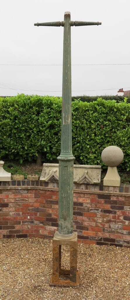 Antique Outdoor Reclaimed Cast Iron Street Lamp Post - 8331L