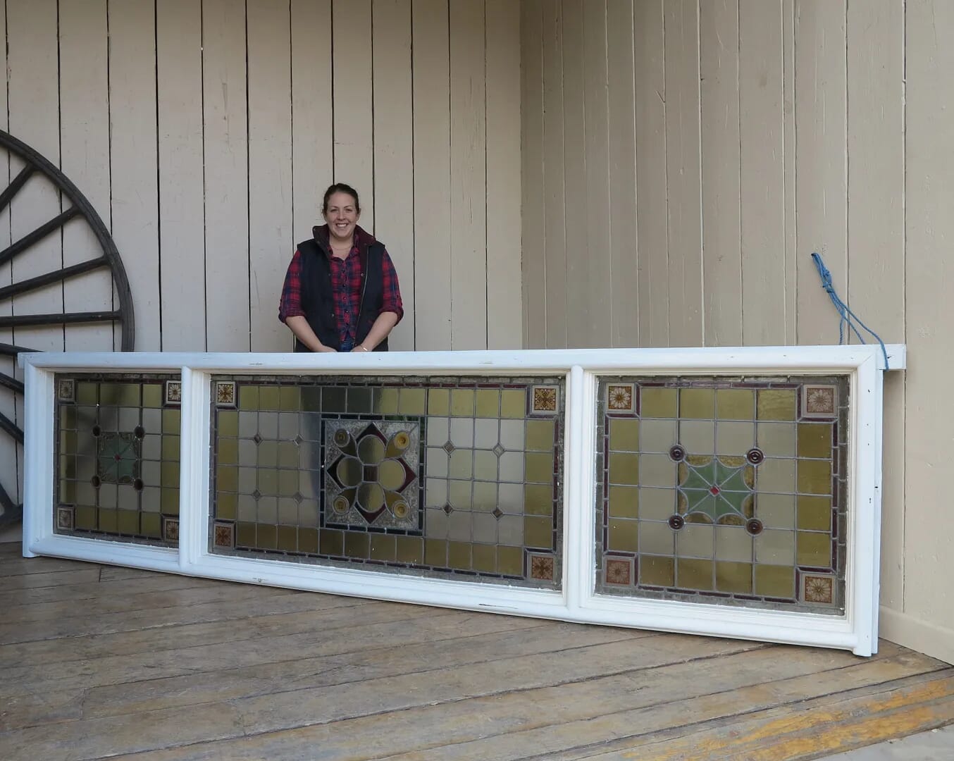Large Stained Glass Panel Ideal for a Pub Bar Back  - 8339