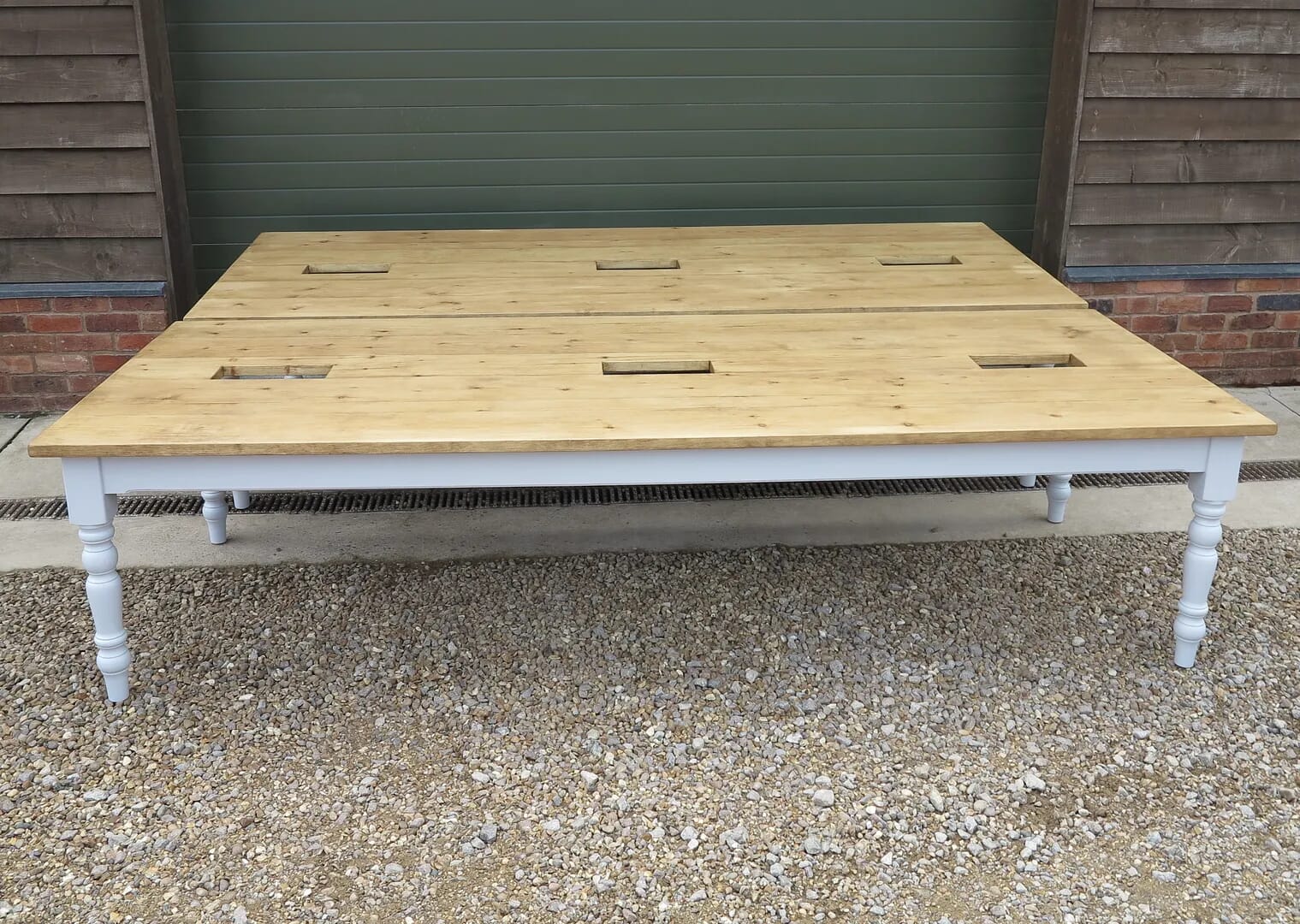 Large Handmade Wooden Plank Top Meeting Room Tables - D1303