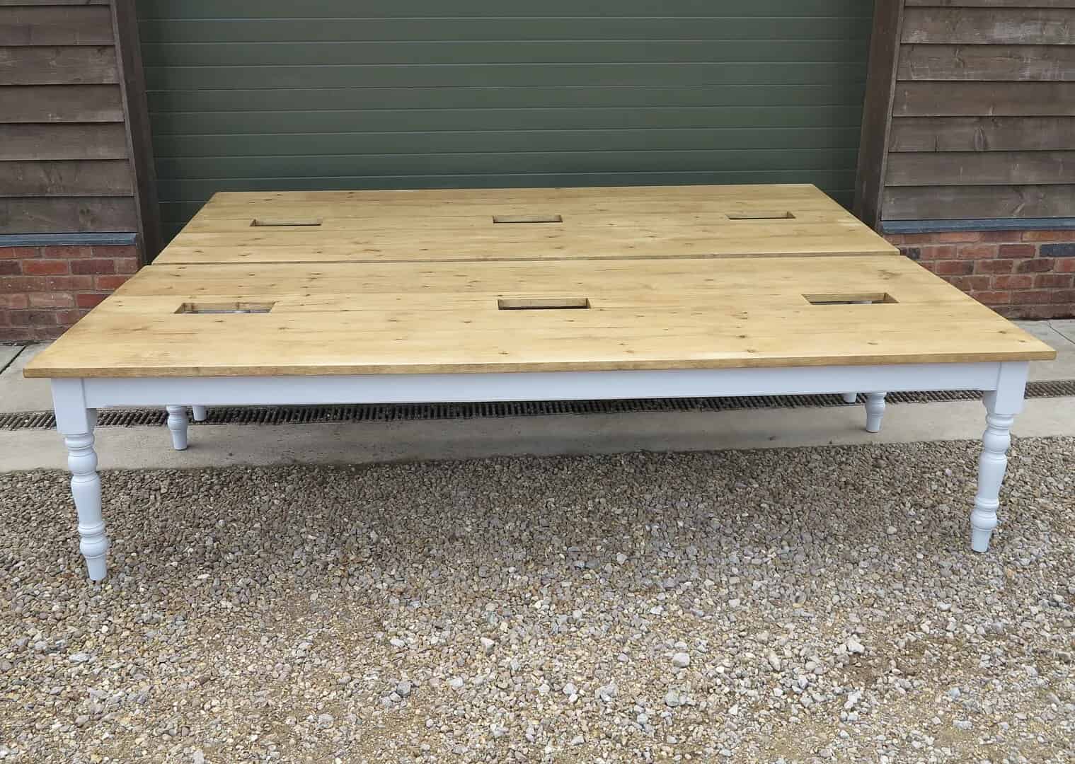 Large Wooden Plank Top Meeting Room Tables