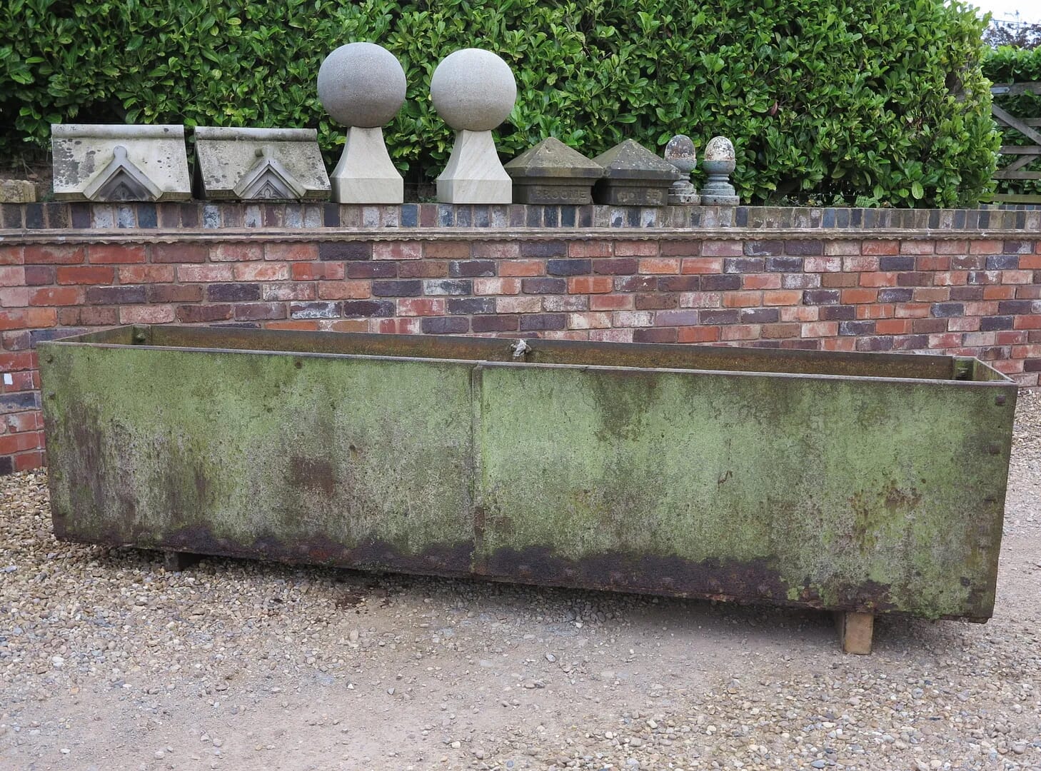 Antique Reclaimed Cast Iron Garden Trough or Planter - 8354