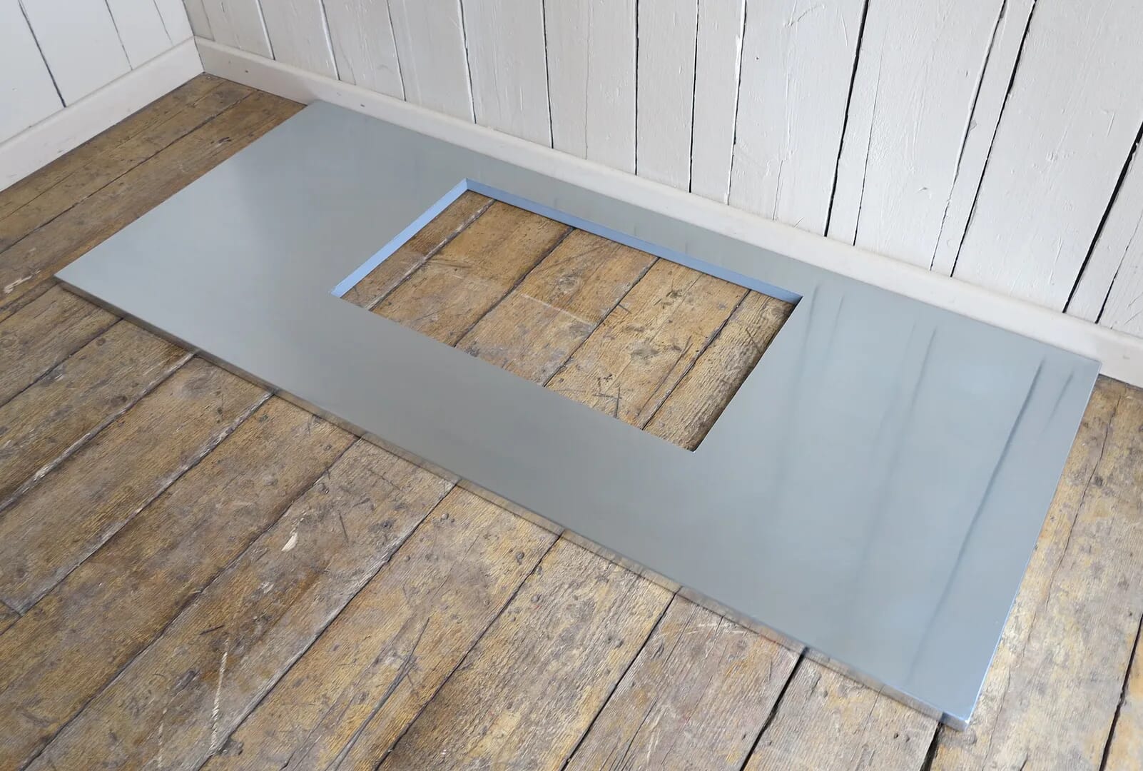 Bespoke Handmade Natural Zinc Kitchen Worktop  - D1316
