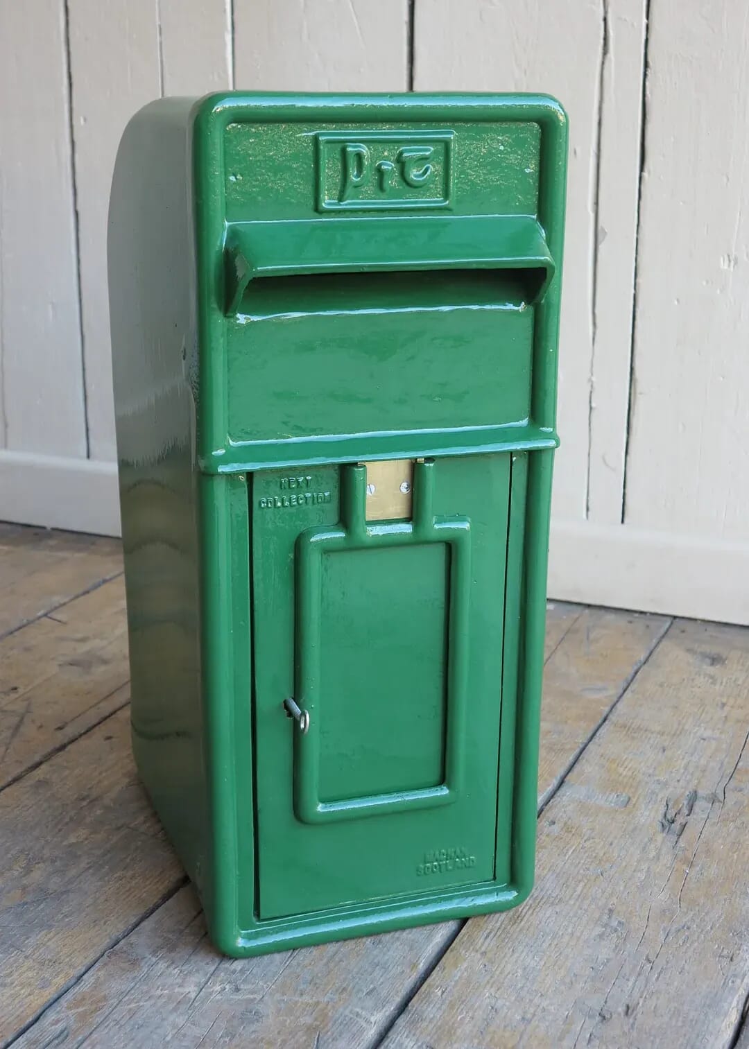 Green Painted Original Irish Arch Back Post Box - po3ipg