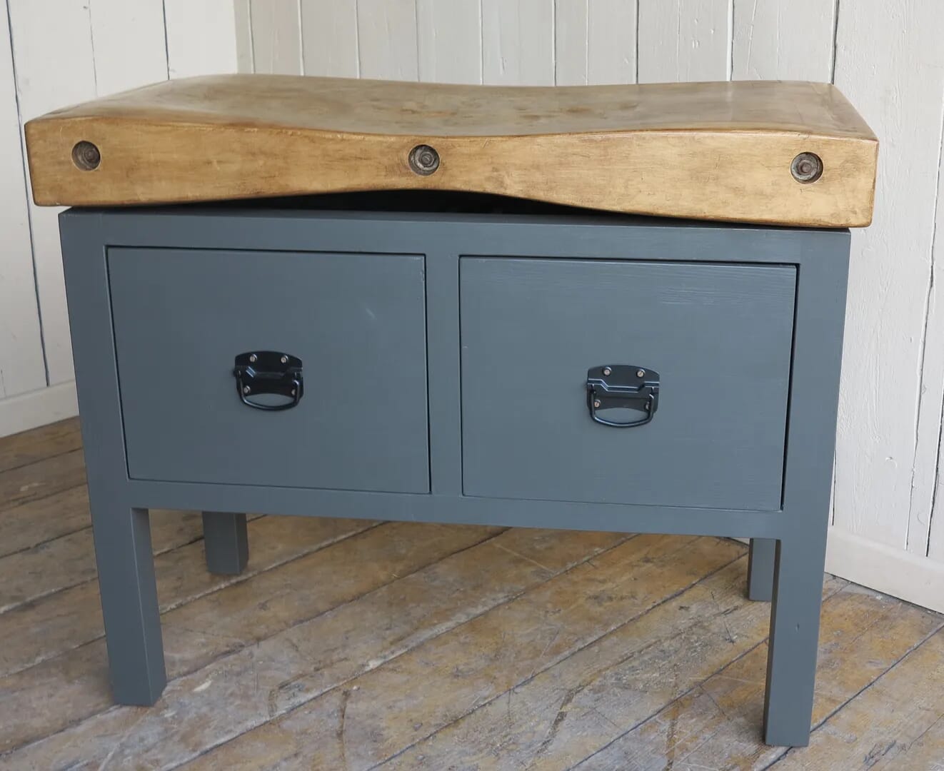 Handmade Butchers Block Base with Original Top - D1321