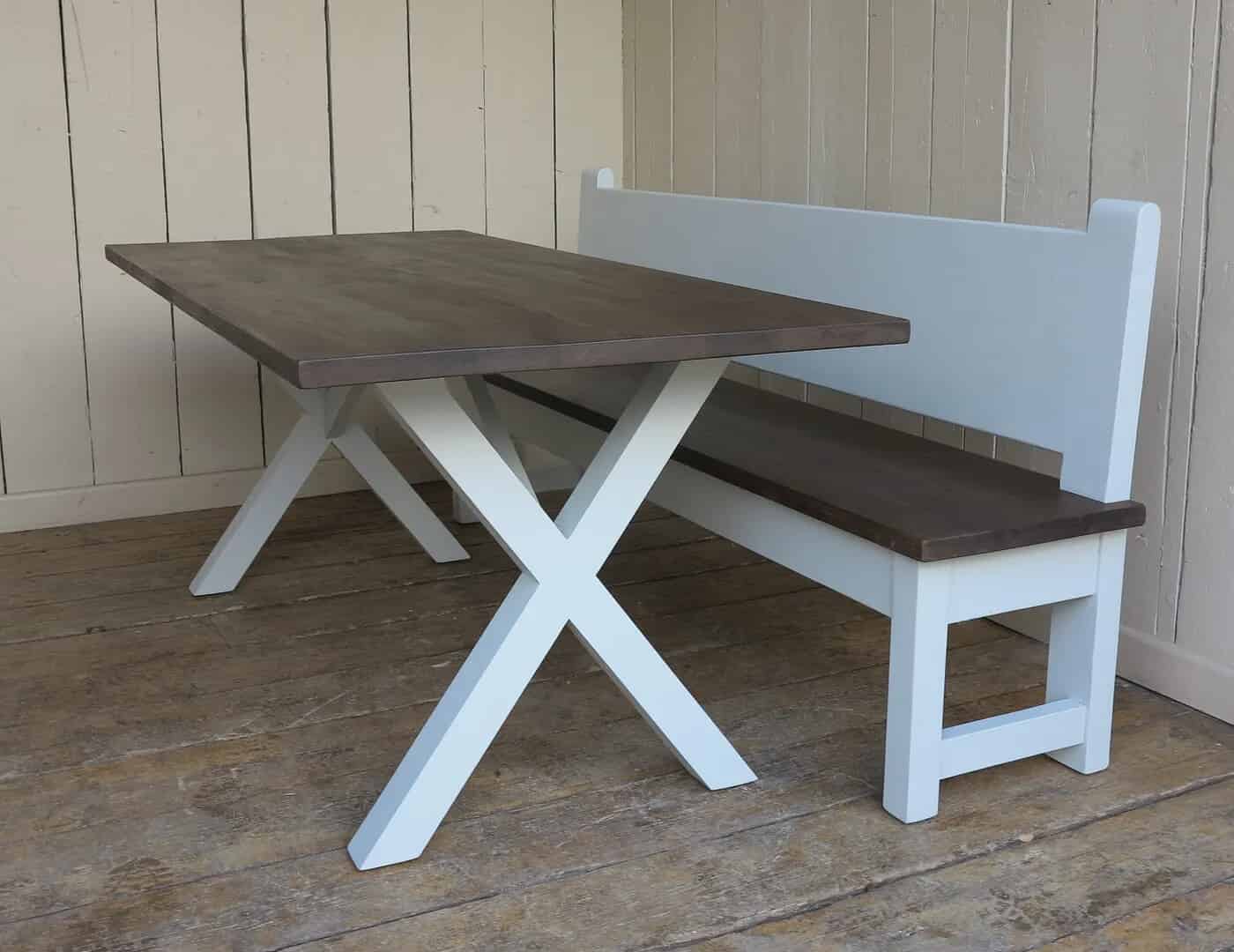 Wooden Plank Top Kitchen X Frame Farmhouse Table